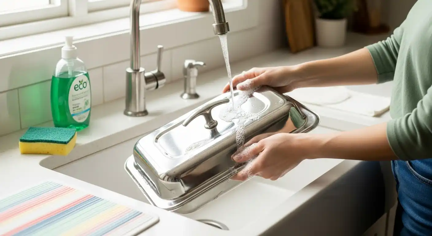 Wash with Mild Dish Soap