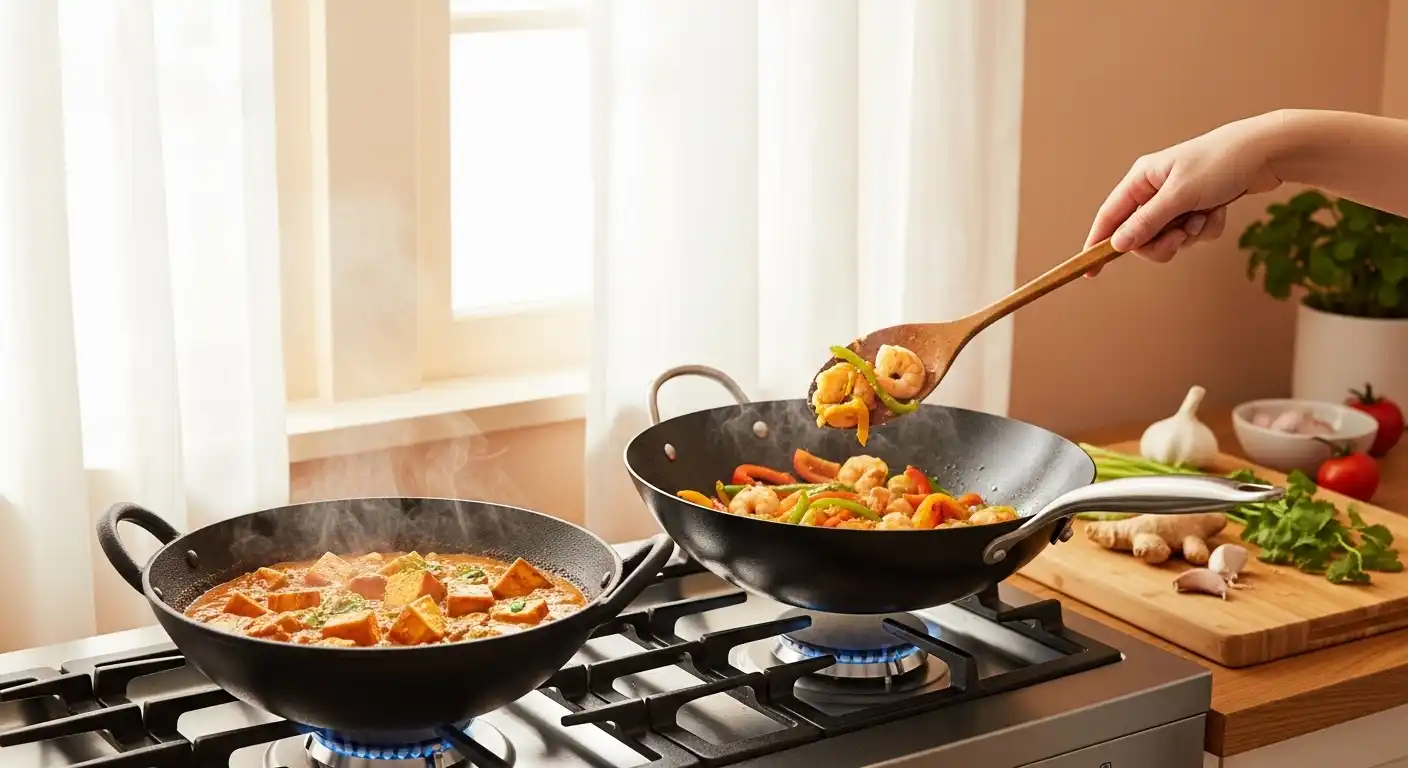 Cooking Techniques Kadai Vs Wok