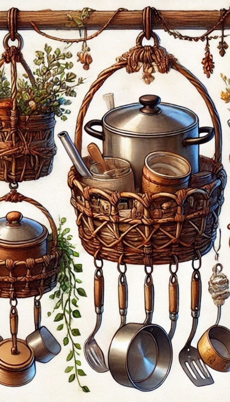 11+ Genius Hanging Cookware Storage Ideas 7 Hanging Baskets for Small Items