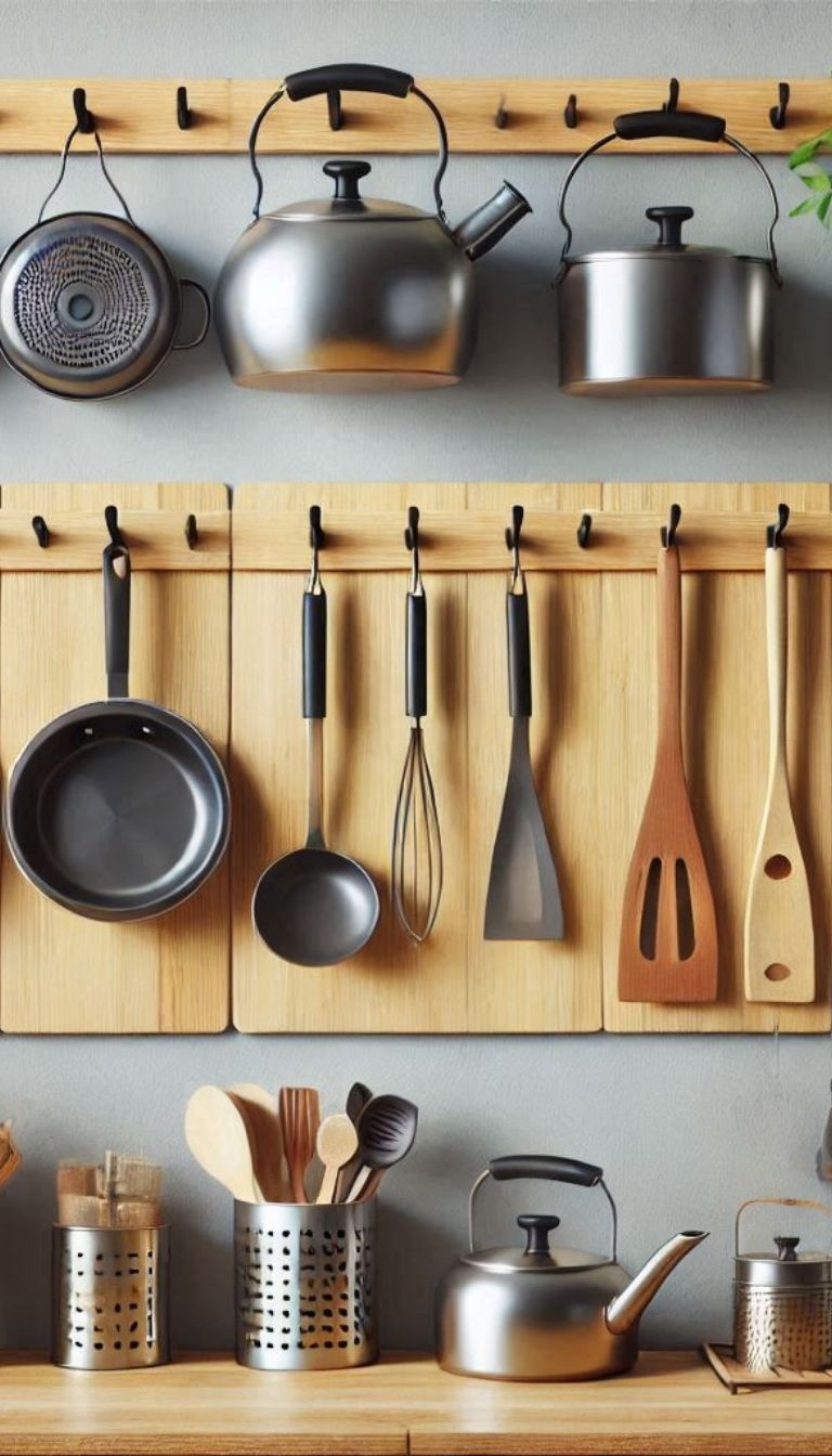 11+ Genius Hanging Cookware Storage Ideas 1 Wall-Mounted Pegboards