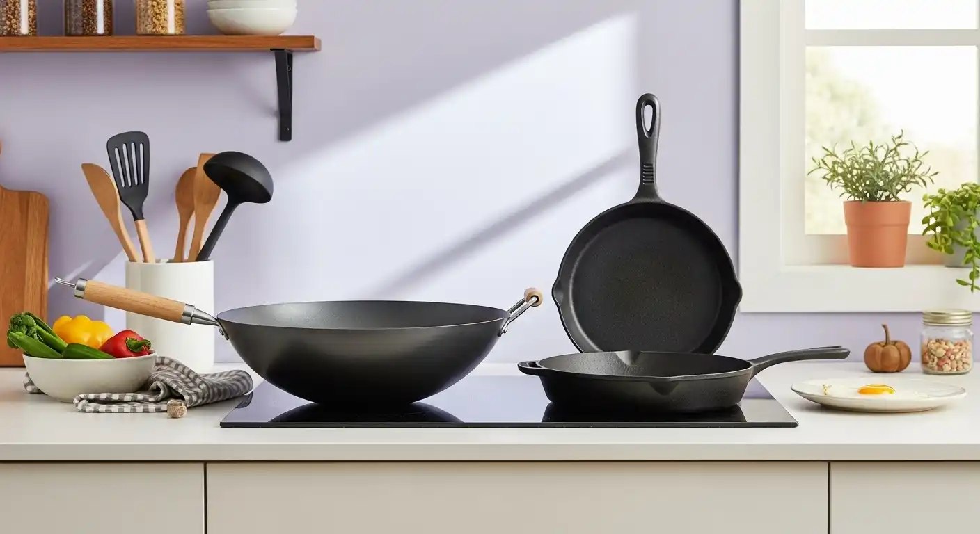 Wok Vs Frying Pan Design and Structure