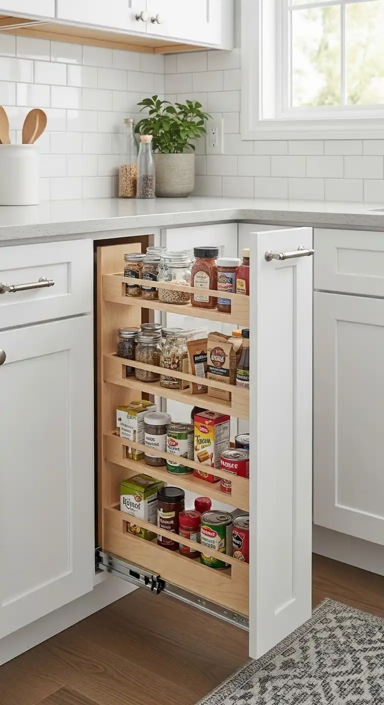 07. Pull-Out Pantries Storage in Skinny Spots