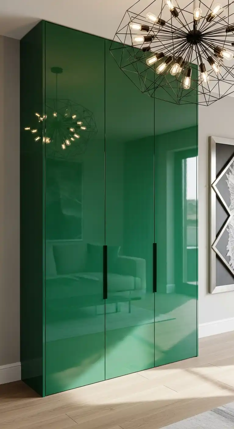 10. High-Gloss Lacquered Cabinets