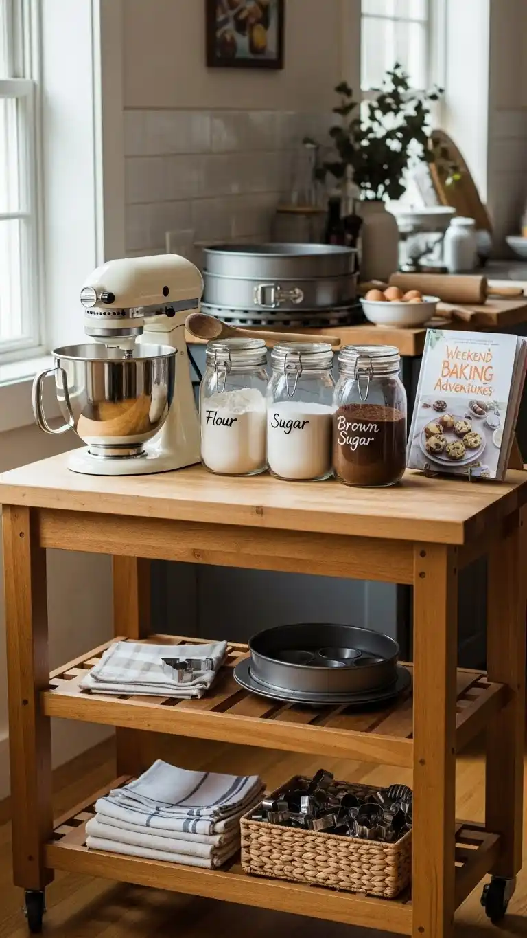10. Kitchen Cart for Baking Supplies