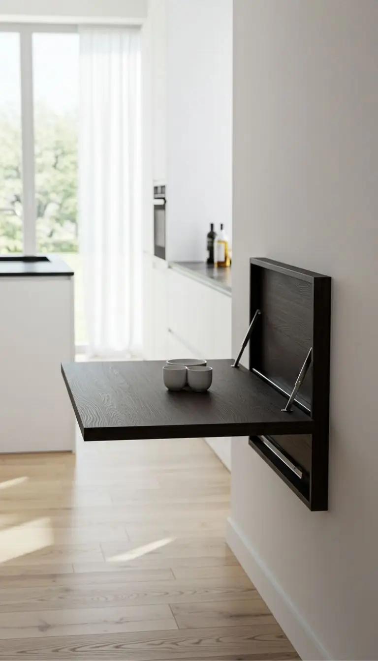 a Fold-Down Table for Extra Workspace