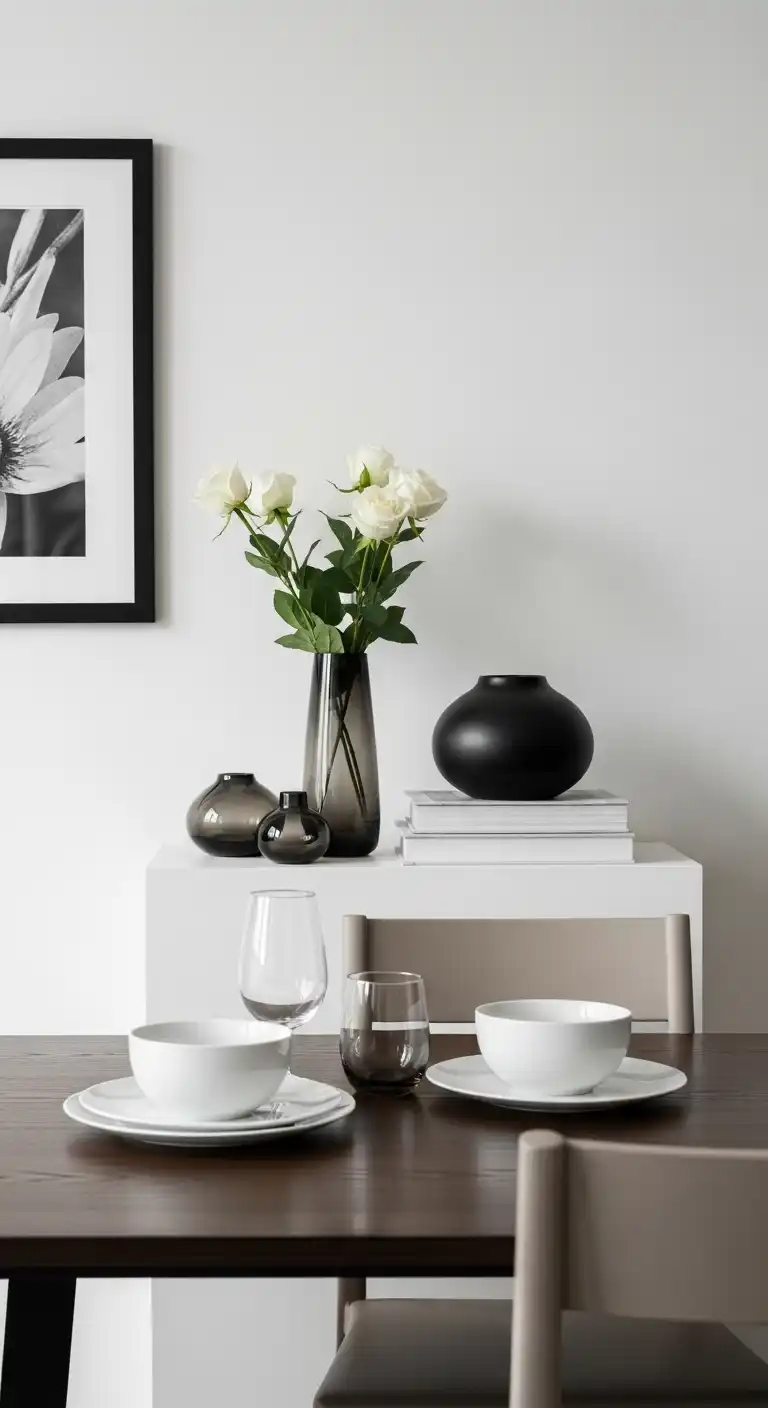 15 Elegant Dining Room Display Ideas 12 11. Opt for a Minimalist Approach