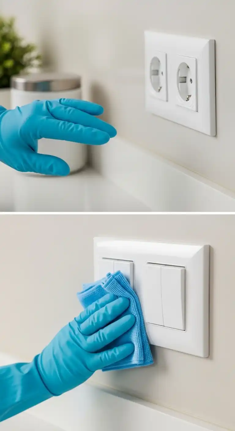 15 Quick Dining Room Cleaning Ideas That Make a Big Difference 13 12. Sanitize Switch Plates and Wall Outlets