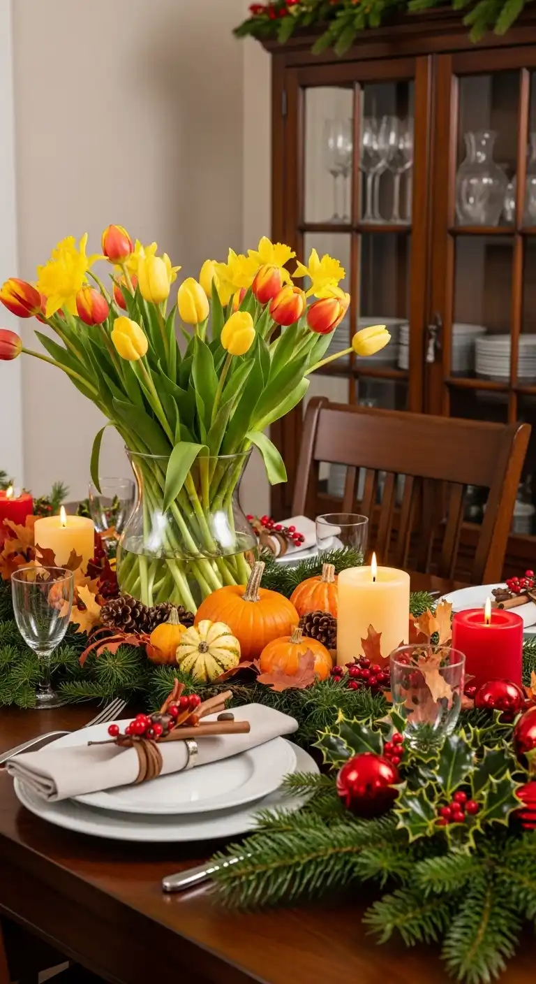 15 Elegant Dining Room Display Ideas 16 15. Keep Seasonal Decor in Rotation