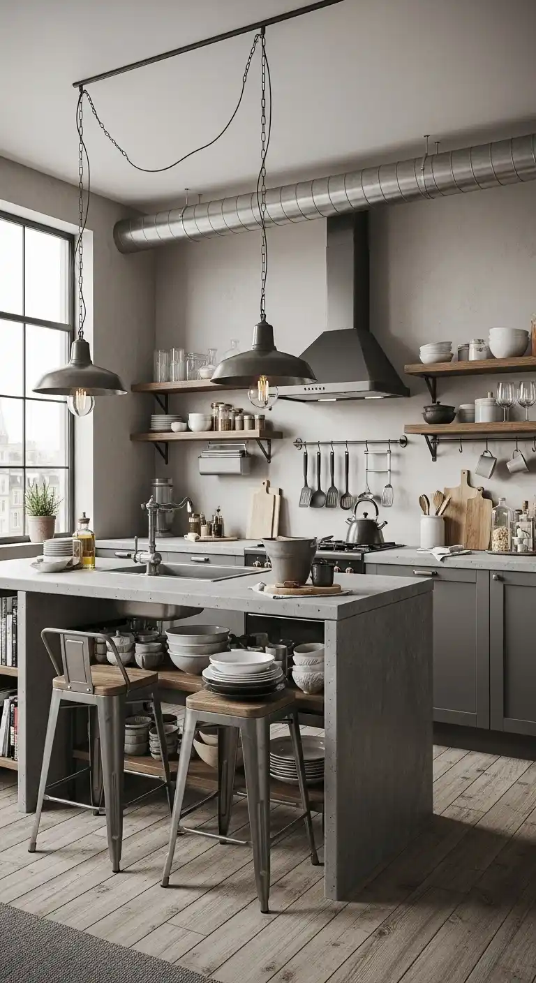 21 Trendy Kitchen Design Ideas for a Modern Home Vibe 18 17. Industrial Style Elements