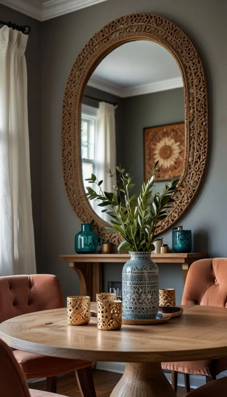 Add a Statement Dining Room Mirror