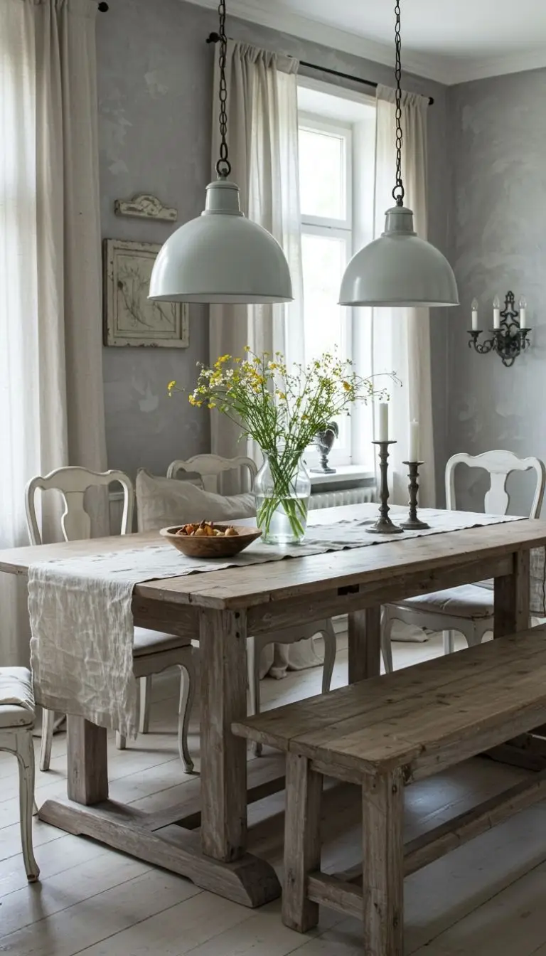 7 Farmhouse Dining Room Ideas for a Cozy and Inviting Space 3 Soft, Neutral Color Palette