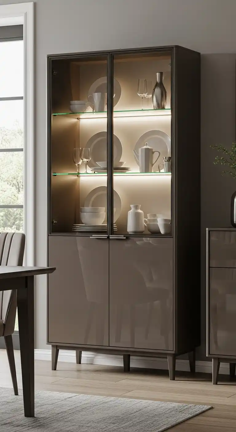 2. Glass-Front Display Cabinets