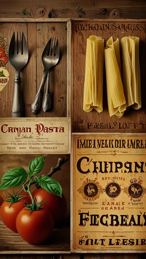15 Kitchen Wall Art Inspirations for a Stylish Upgrade 3 2. Vintage Culinary Posters