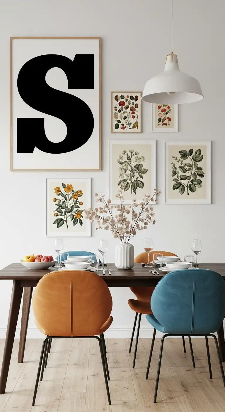 15 Elegant Dining Room Display Ideas 4 3. Add Stylish Kitchen Wall Art