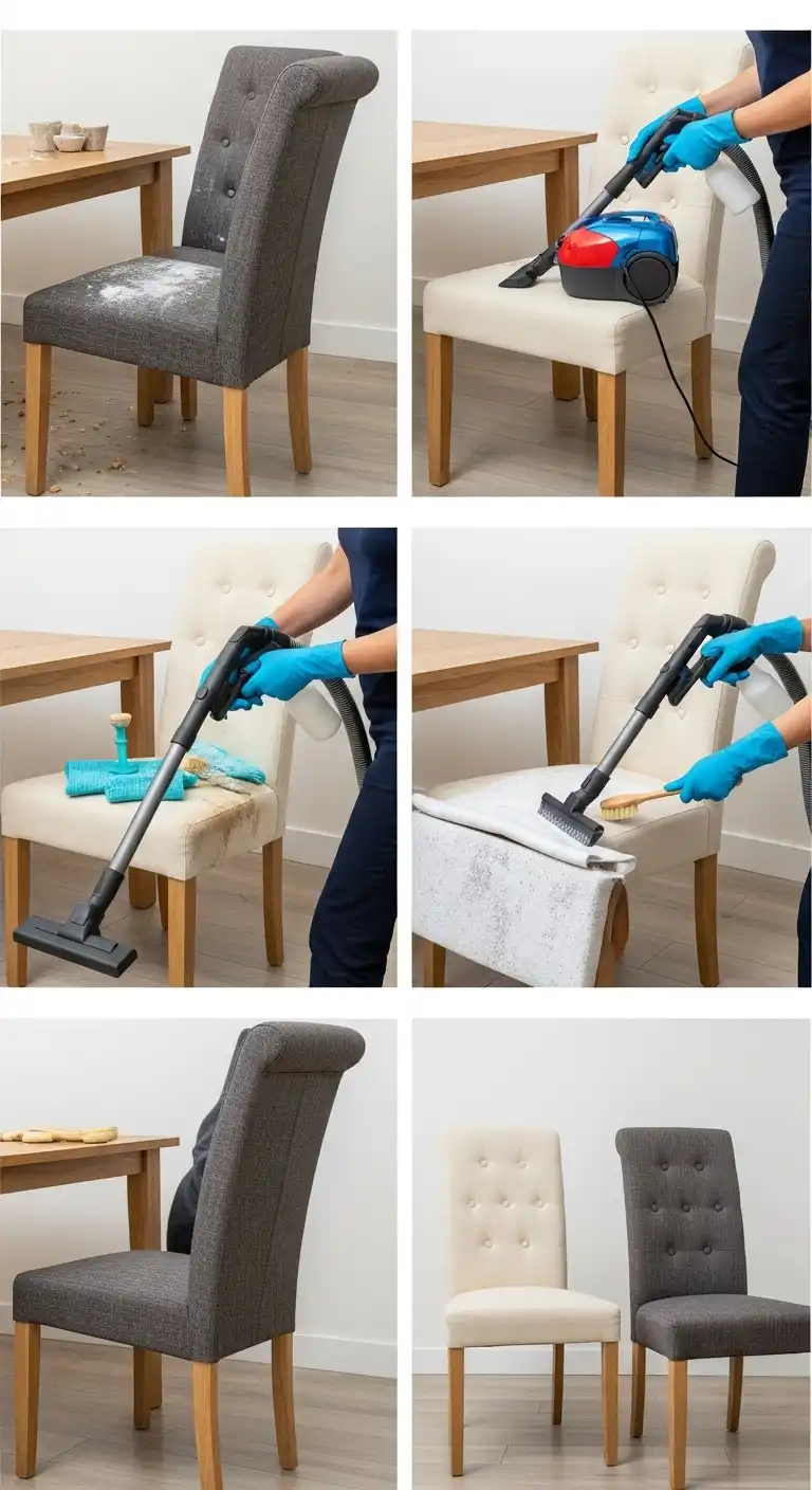 15 Quick Dining Room Cleaning Ideas That Make a Big Difference 4 3. Deep Clean Dining Chairs