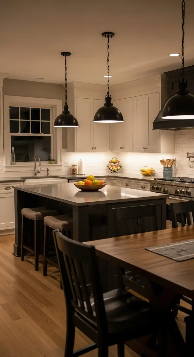 21 Trendy Kitchen Design Ideas for a Modern Home Vibe 6 5. Elegant Lighting to Enhance the Atmosphere