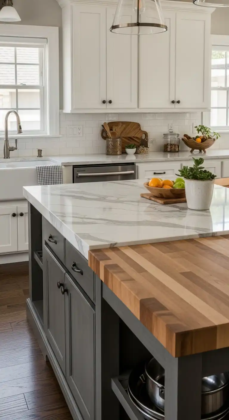 21 Trendy Kitchen Design Ideas for a Modern Home Vibe 7 6. Durable and Stylish Countertops