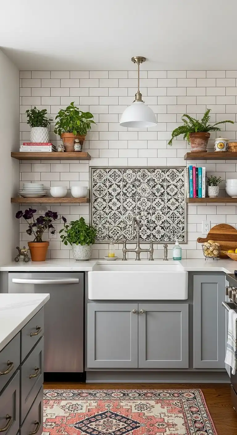 21 Trendy Kitchen Design Ideas for a Modern Home Vibe 8 7. A Personalized Touch with Backsplash and Decor