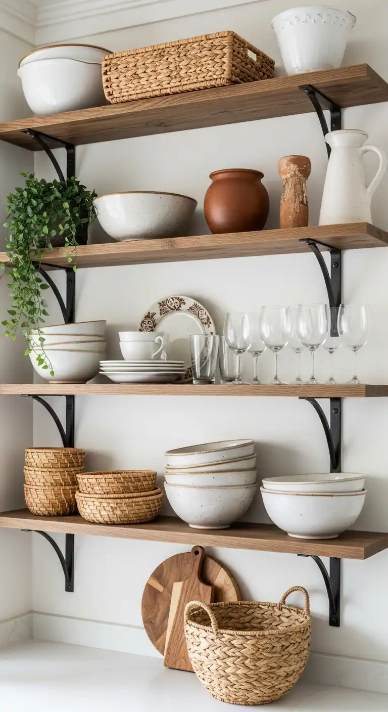 8. Embrace Open Shelving for Display and Function