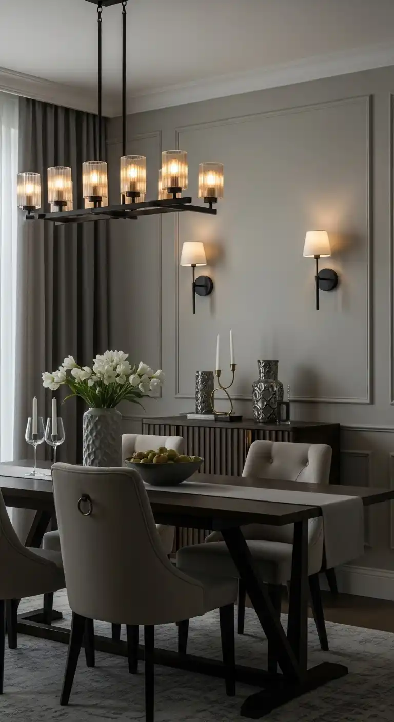 15 Elegant Dining Room Display Ideas 9 8. Illuminate With Stylish Lighting