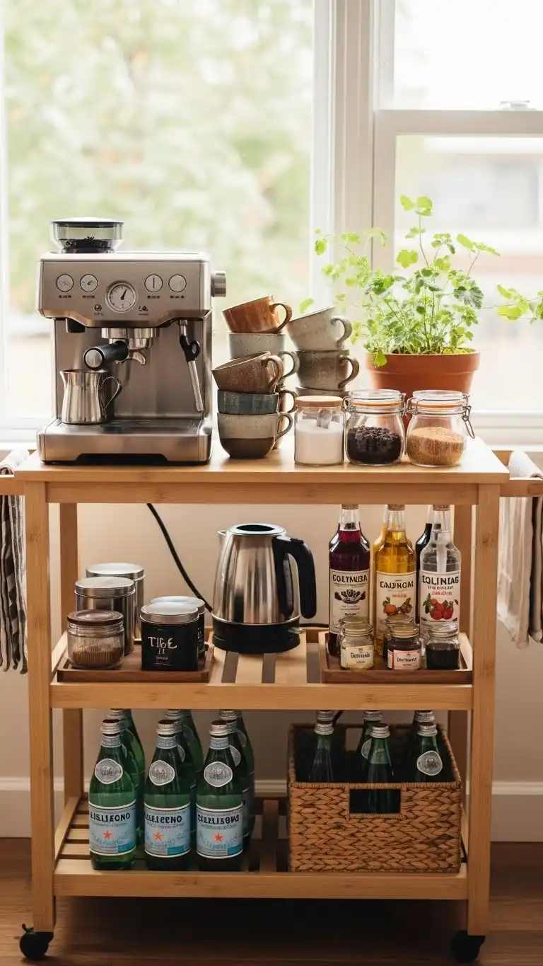 8. Kitchen Cart as a Coffee & Beverage Station