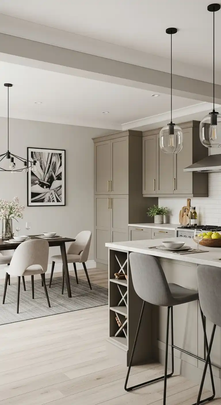 21 Trendy Kitchen Design Ideas for a Modern Home Vibe 9 8. Seamless Integration of Dining and Cooking Areas