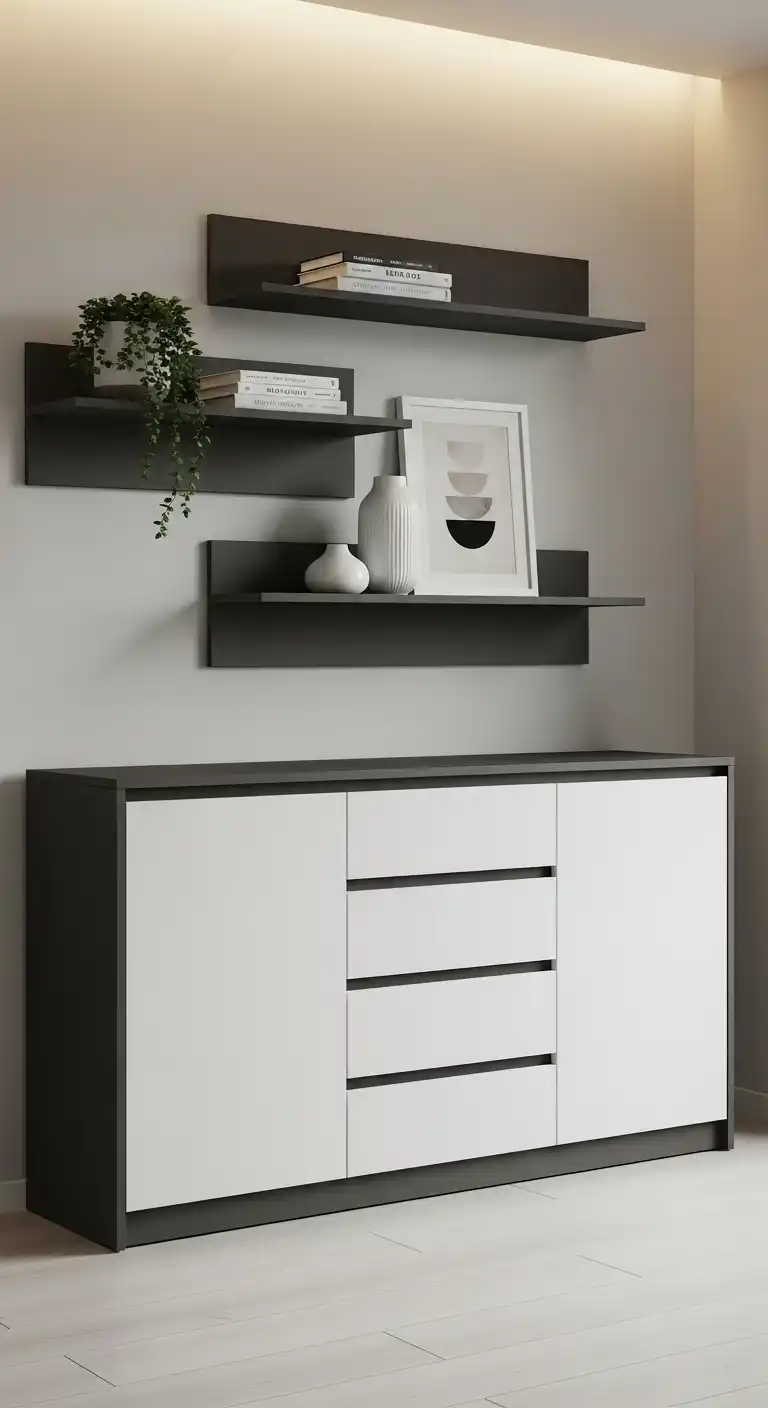 8. Two-Tone Tandem Cabinets