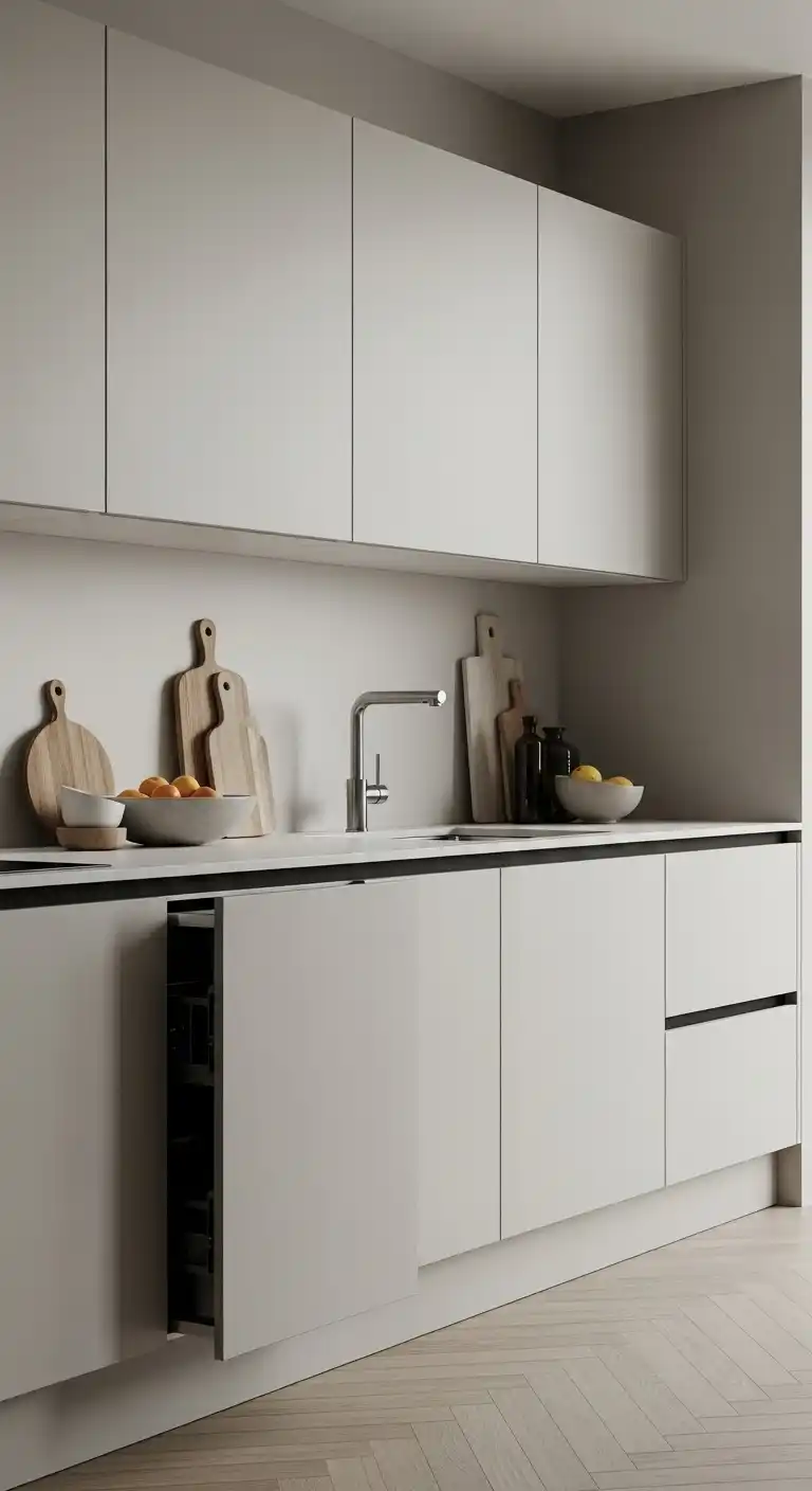 21 Trendy Kitchen Design Ideas for a Modern Home Vibe 10 9. Minimalist Cabinet Designs