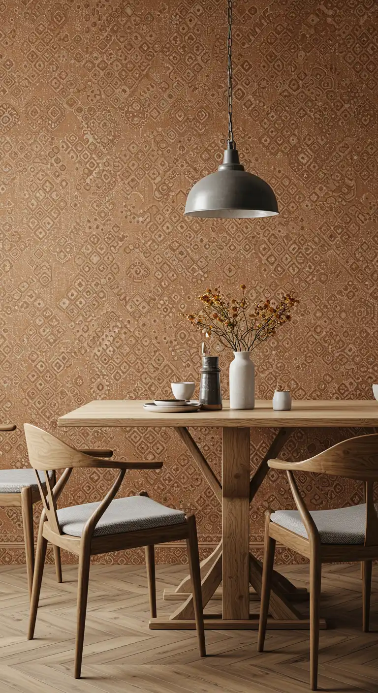 7 Dining Room Wallpaper Ideas for a Stunning Space 9 Boho-Inspired Textures 2