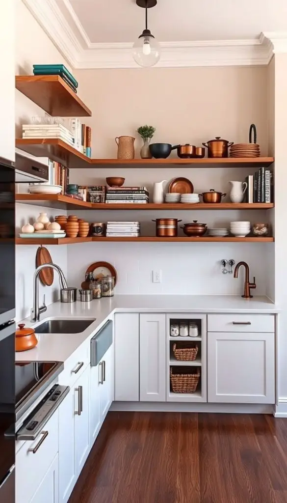 Maximize Corners with L-Shaped Shelves