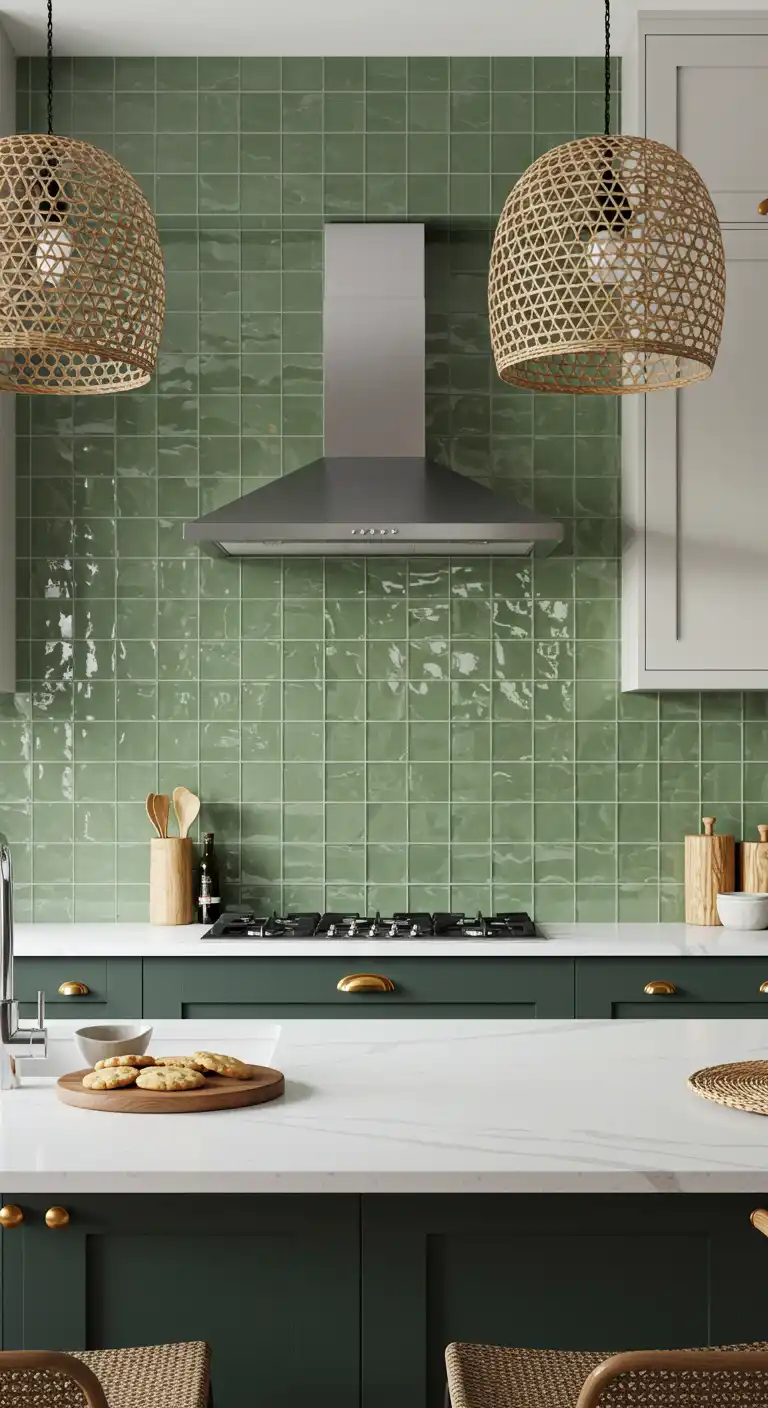 10 Stylish Kitchen Wall Tiles Ideas for a Modern Upgrade 11 10. Handcrafted Zellige Tiles for an Artisan Look