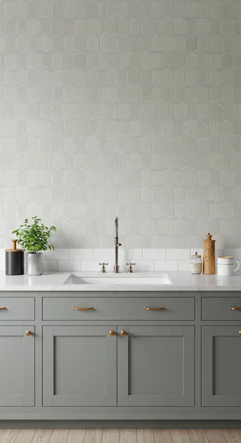 9 Trendy Kitchen Wallpaper Ideas for a Fresh New Look 3 2. Geometric Designs