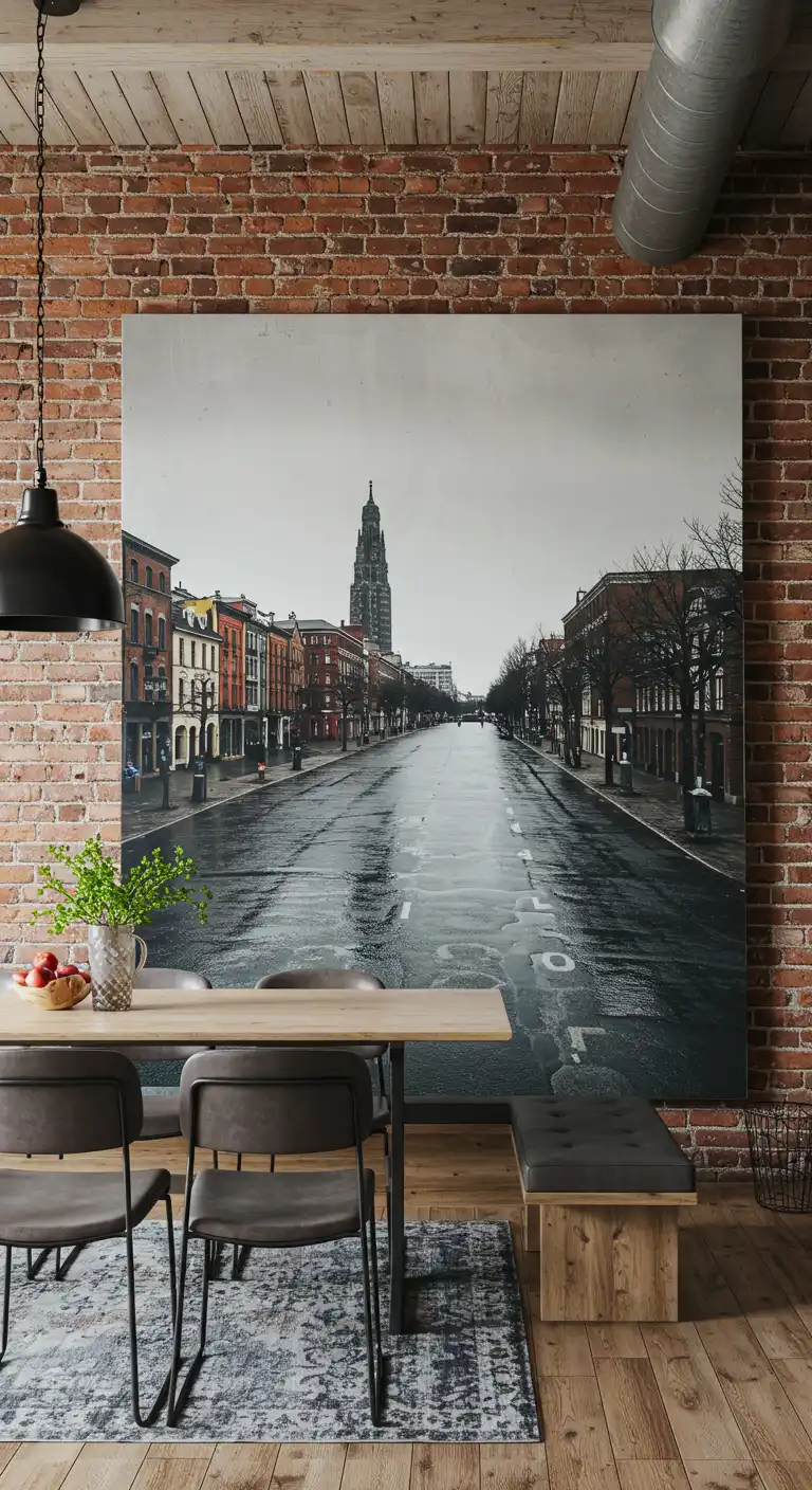 7 Modern Kitchen Wall Art Ideas for a Sleek and Chic Space 3 2. Oversized Canvas Art