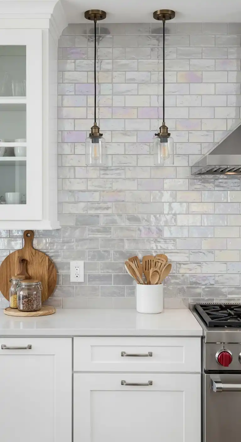 20. Iridescent Pearl Tiles