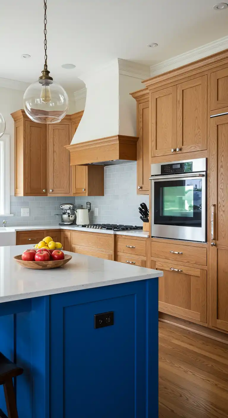 3. Natural Wood Cabinets