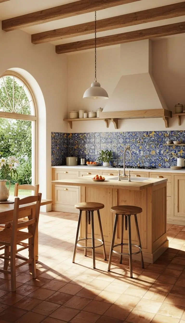 6 Unique Kitchen Artwork Ideas to Add Charm to Your Walls 5 Hand-Painted Ceramic Tiles for a Mediterranean Vibe