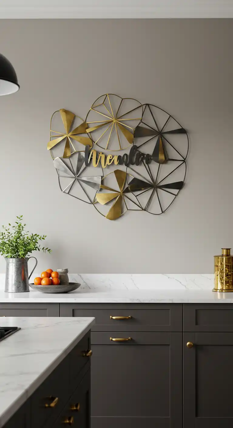 7 Modern Kitchen Wall Art Ideas for a Sleek and Chic Space 7 5. Metal Wall Sculptures