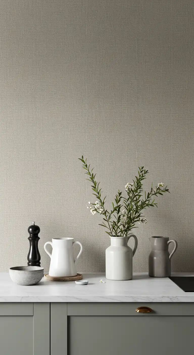 9 Trendy Kitchen Wallpaper Ideas for a Fresh New Look 7 6. Subtle Textured Wallpaper
