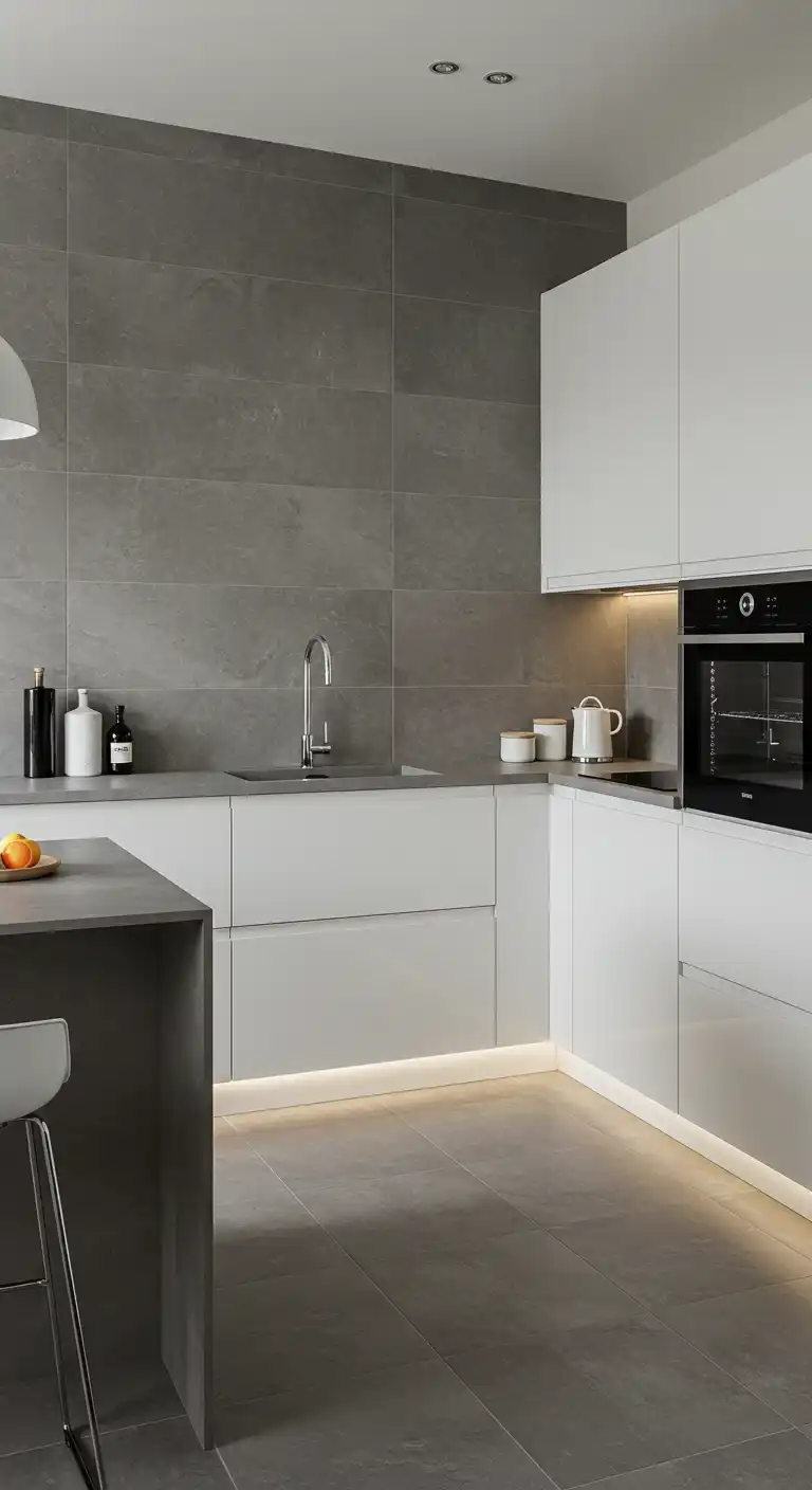 10 Stylish Kitchen Wall Tiles Ideas for a Modern Upgrade 8 7. Large Format Tiles for a Seamless Look