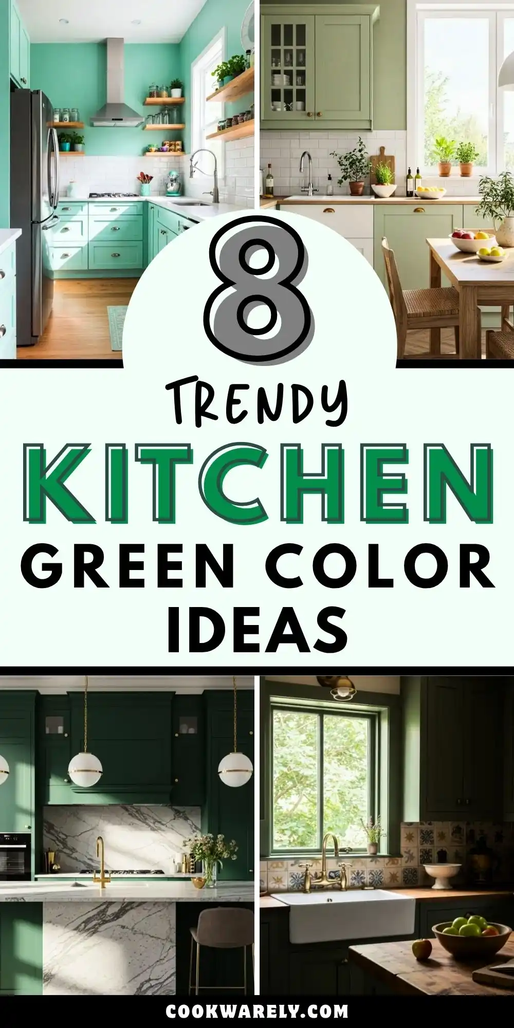 8 Refreshing Green Color Kitchen Ideas for a Natural Vibe 1 8 Trendy Green Color Kitchen Ideas