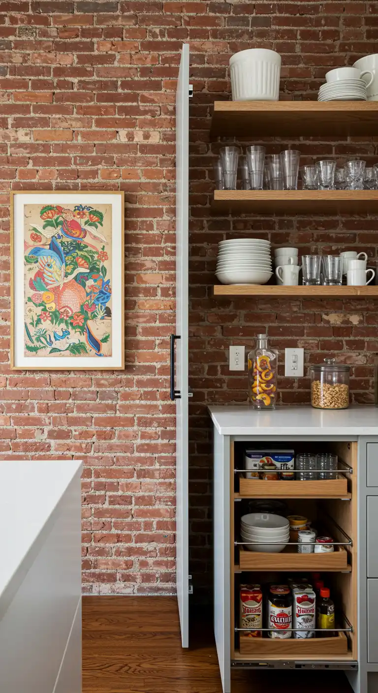 8 Exposed Brick Wall Kitchen Ideas for a Rustic and Modern Look 17 Artistic Focal Point (14)