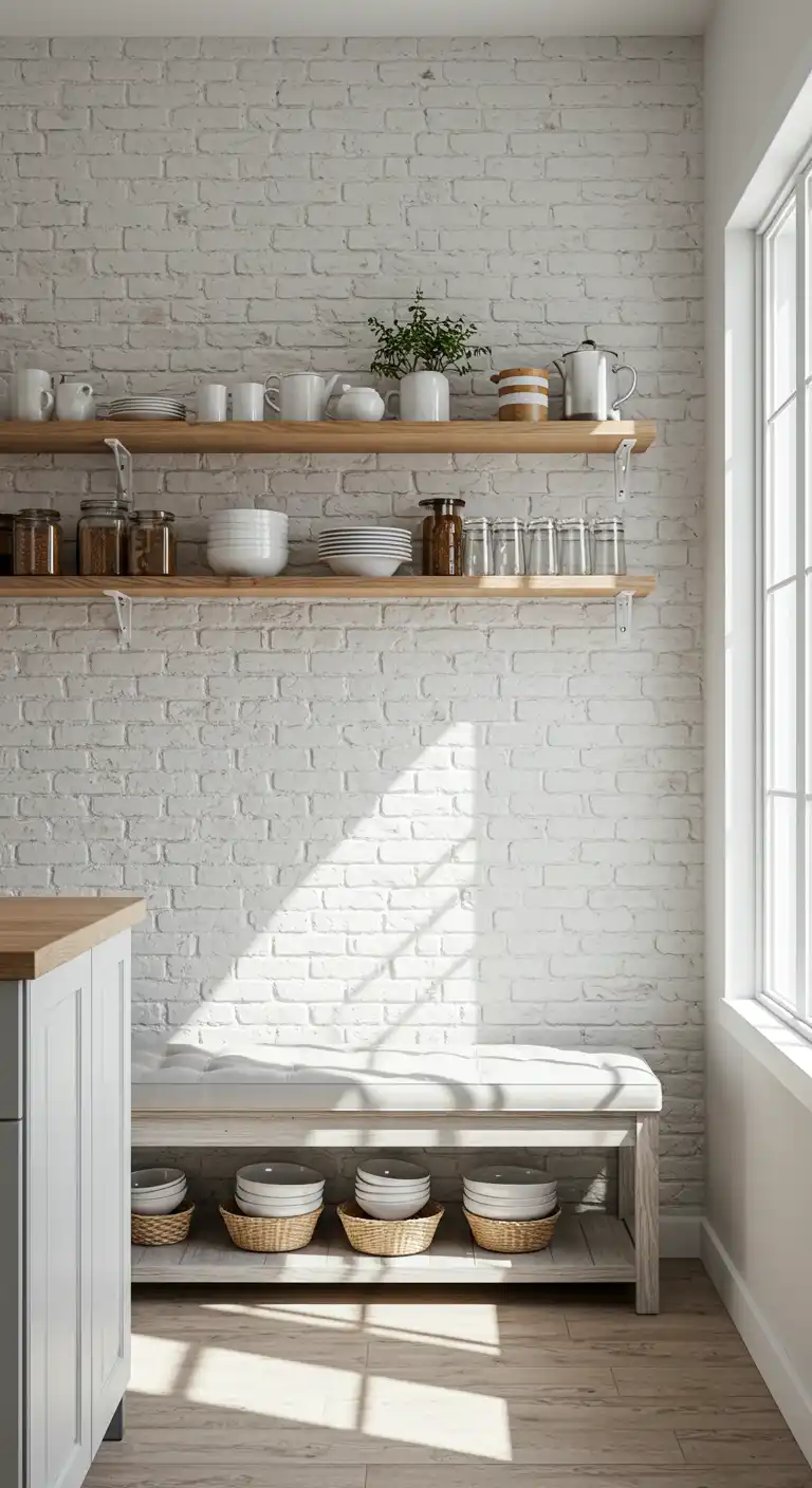 8 Exposed Brick Wall Kitchen Ideas for a Rustic and Modern Look 7 Bright and Airy Aesthetic (4)