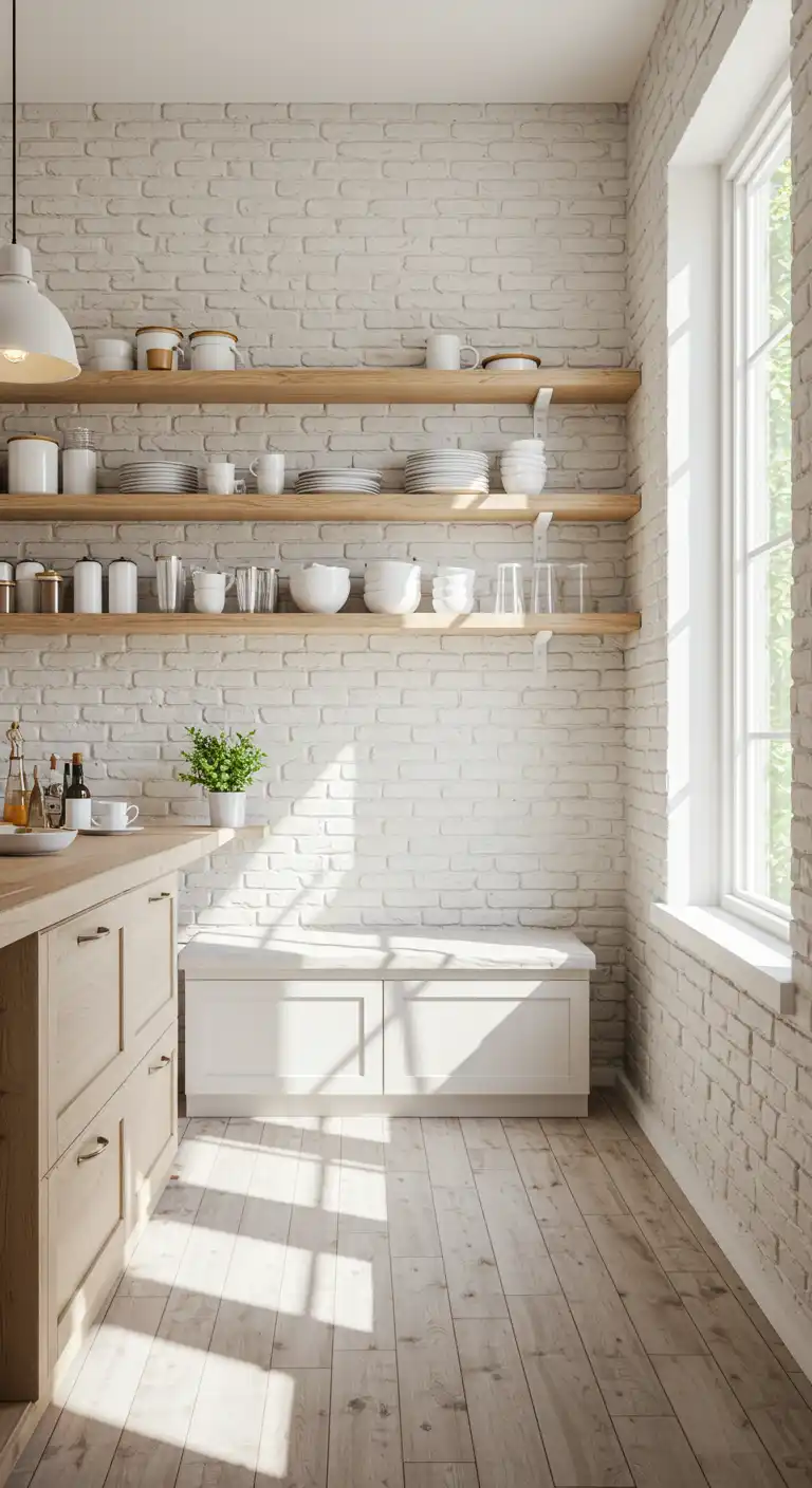 8 Exposed Brick Wall Kitchen Ideas for a Rustic and Modern Look 6 Bright and Airy Aesthetic