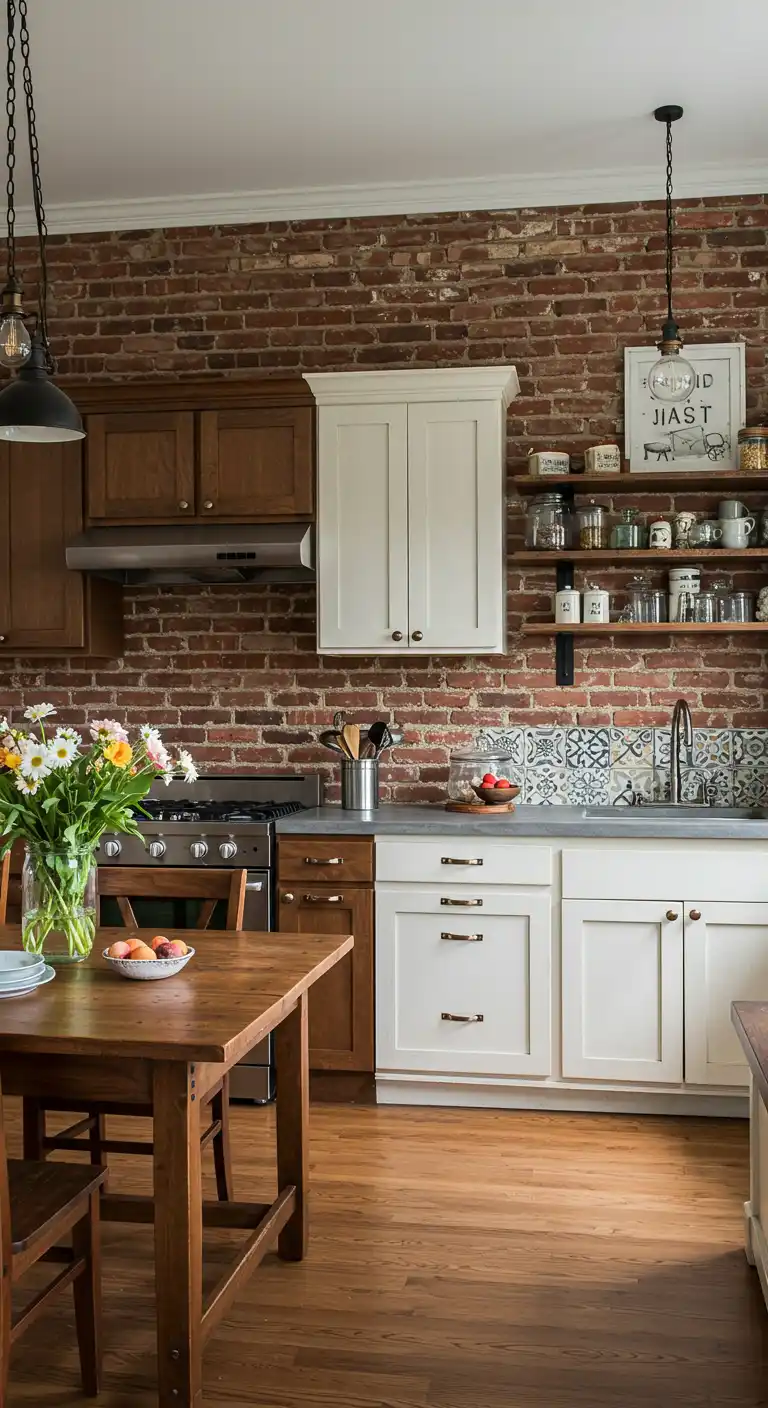 8 Exposed Brick Wall Kitchen Ideas for a Rustic and Modern Look 3 Classic Rustic Charm (1)