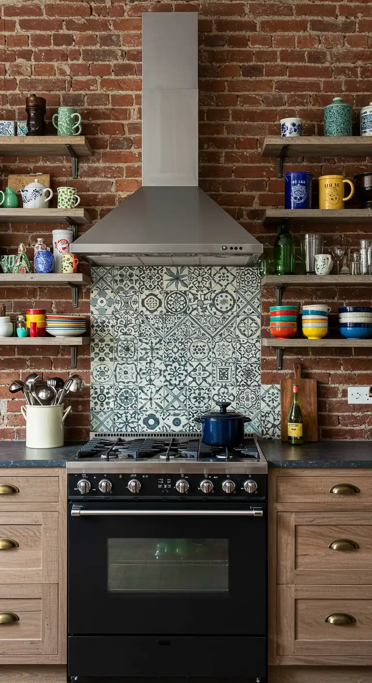 8 Exposed Brick Wall Kitchen Ideas for a Rustic and Modern Look 8 Eclectic Mix of Textures
