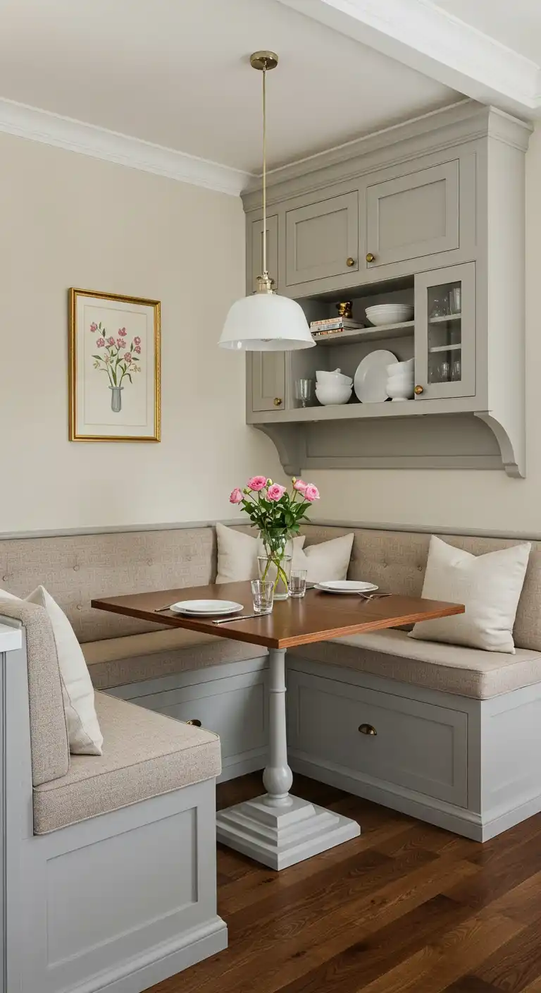 9 Cozy Kitchen Wall Nook Ideas for Extra Comfort 2 1) Built-In Banquette Seating