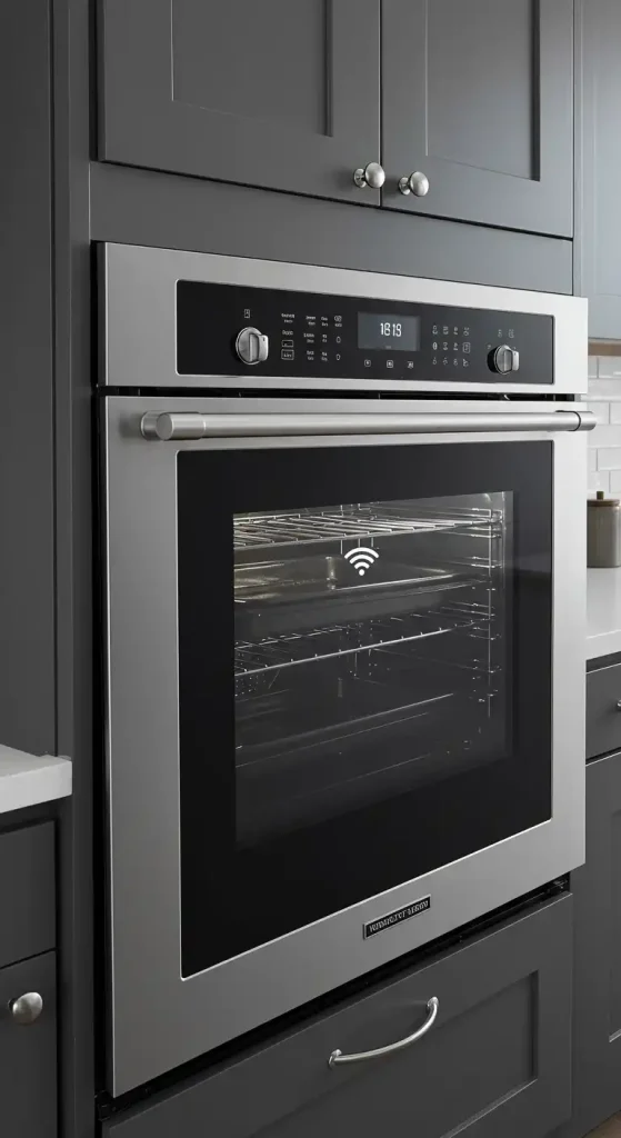 7 Modern Kitchen Wall Oven Ideas for a Sleek Setup 2 1) Integrated Stainless Steel Wall Oven with Smart Technology