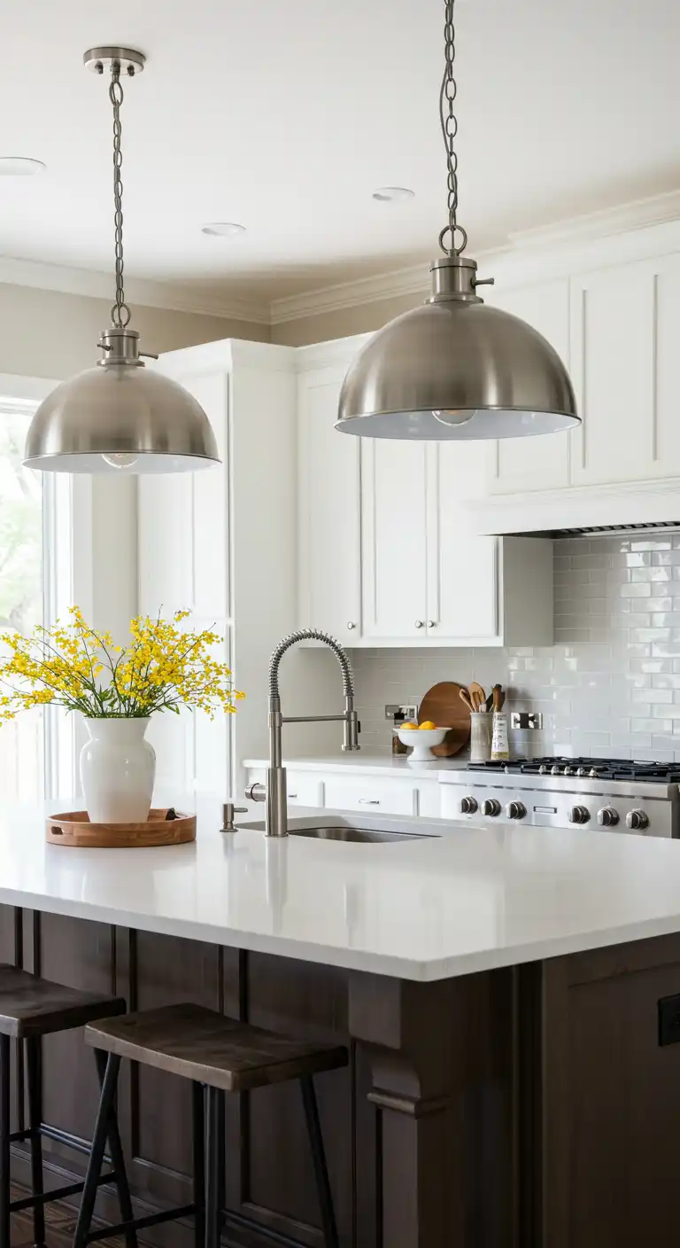 10 Brilliant Kitchen Lighting Ideas Over Island for a Stylish Glow 3 1) Oversized Pendant Lights