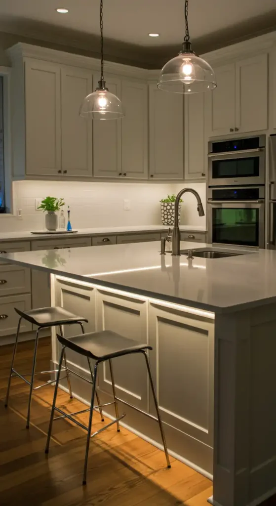 10 Brilliant Kitchen Lighting Ideas Over Island for a Stylish Glow 21 10) Integrated LED Strip Lighting