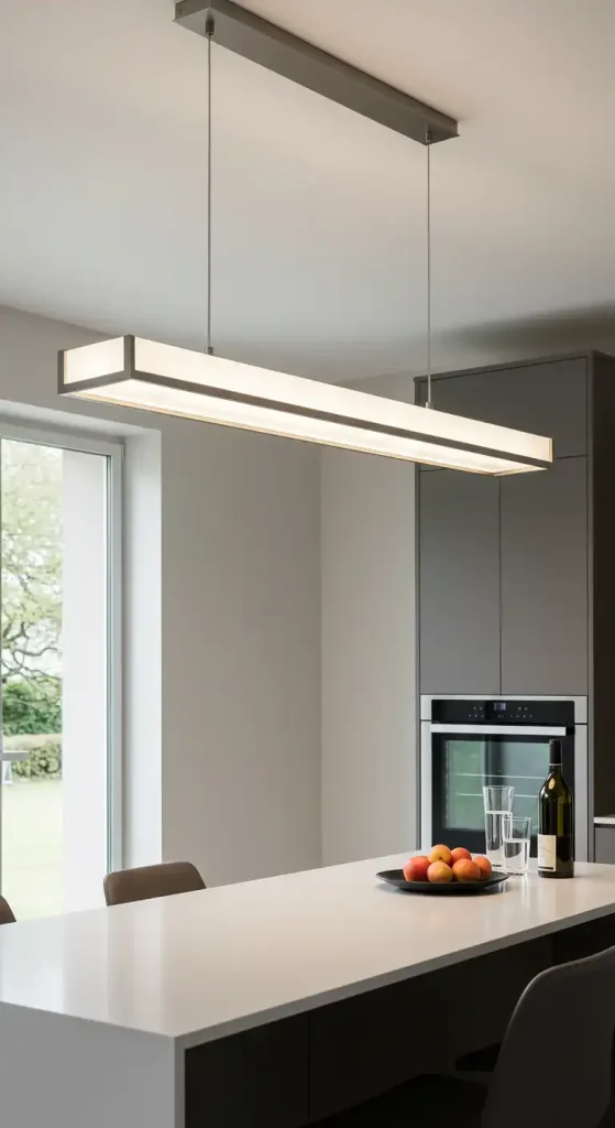 10 Brilliant Kitchen Lighting Ideas Over Island for a Stylish Glow 5 2) Linear Suspension Lights